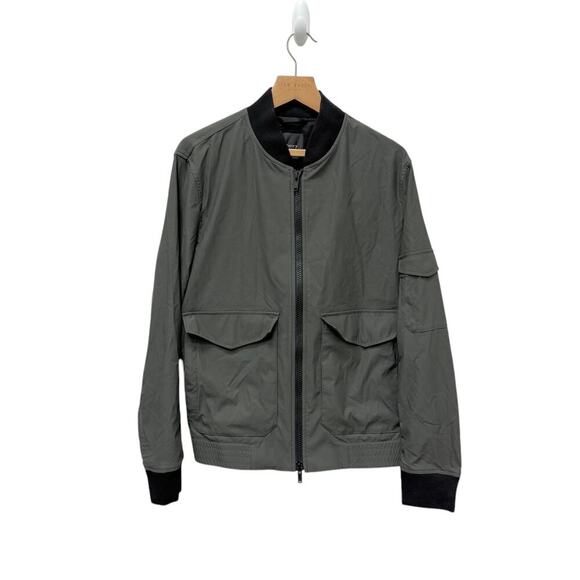 Theory Corby Deaver Bomber Jacket Green Men’s Size Large‎ - Picture 1 of 7